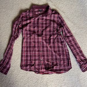 Express men’s size large plaid long sleeve